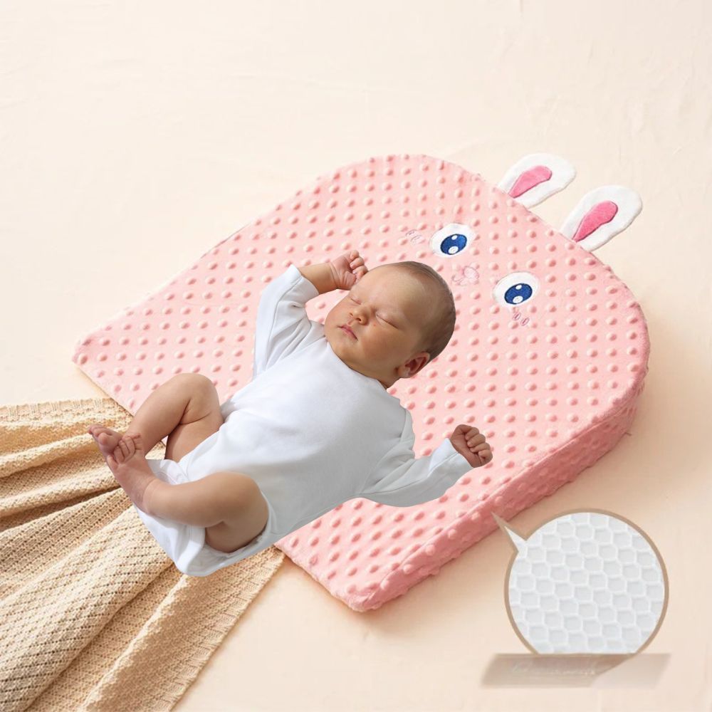 coussin anti reflux bébé en pente douce soulage bébé rose