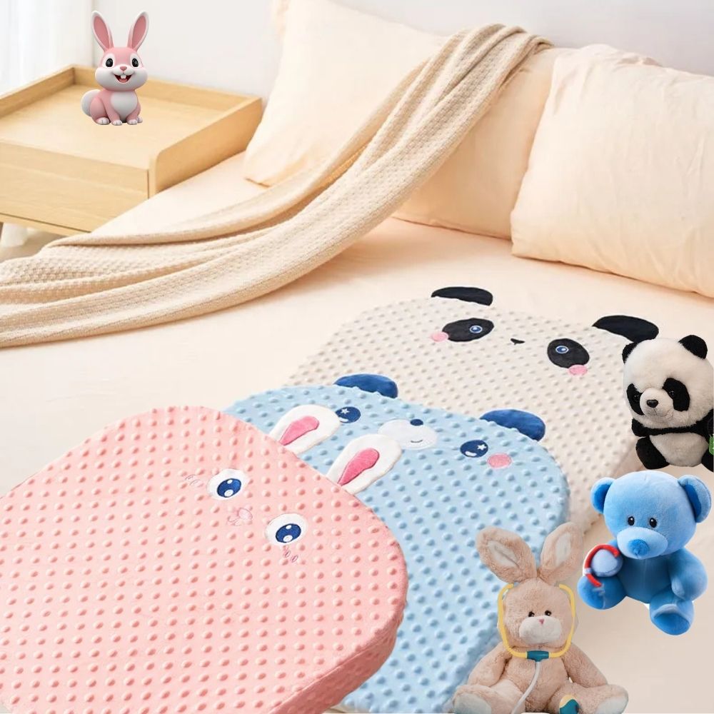 3 couleurs de coussin anti reflux bébé amusant lapin, ourson et panda