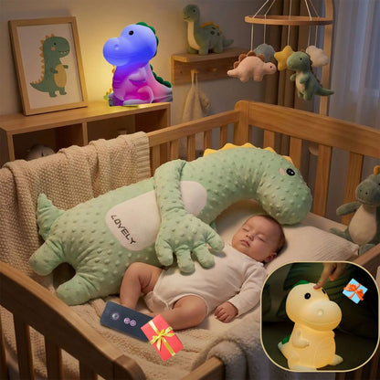 Coussin Bébé | Coussin Dodo™ & veilleuse le Match Apaisant  🦖/🦄