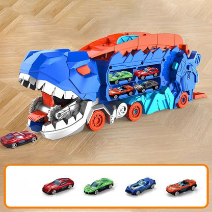 JEU-de-DINOSAURE-BLEU-ORANGE-PETITES-VOITURES-JOUETS