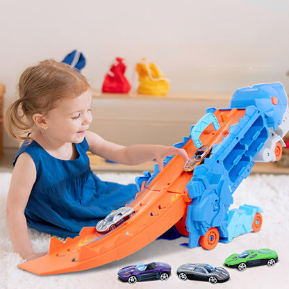 JEU-de-DINOSAURE-et-Petites-voitures-glissade