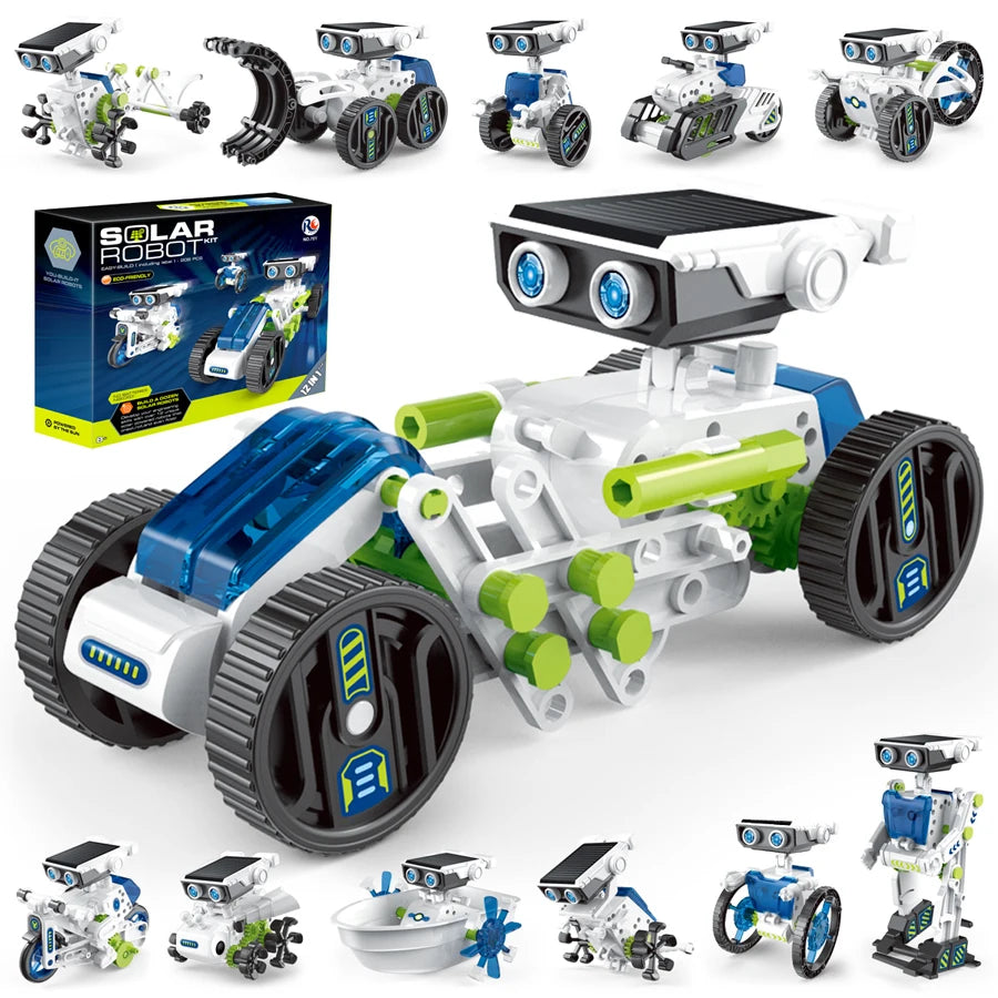 jouet robot solaire 12 en 1