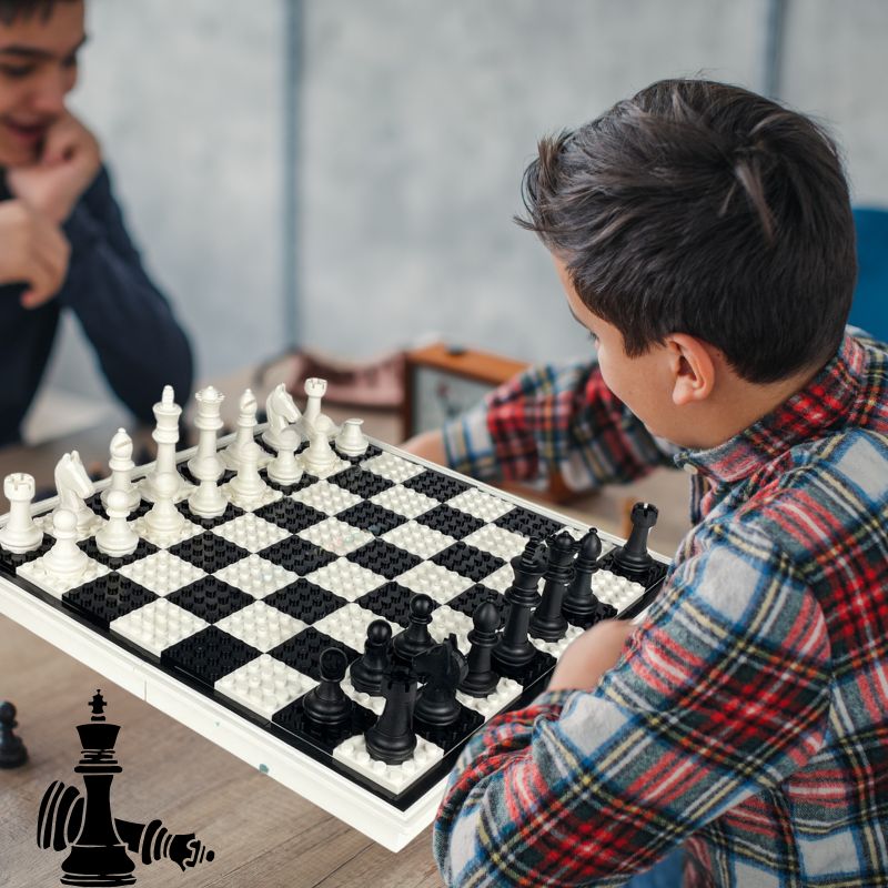 Jeu-d-echecs-plastique-damier-bloc-Lego-maintient-des-pièces-en-place-sans-aimant