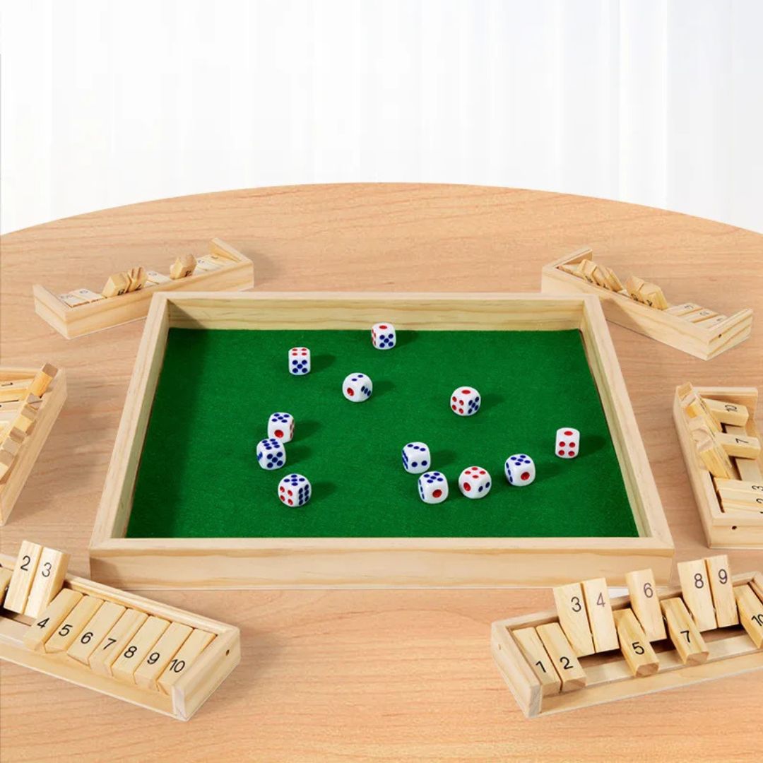 jeux de société famille version de luxe en bois rustique naturel, éducatif et décoratif