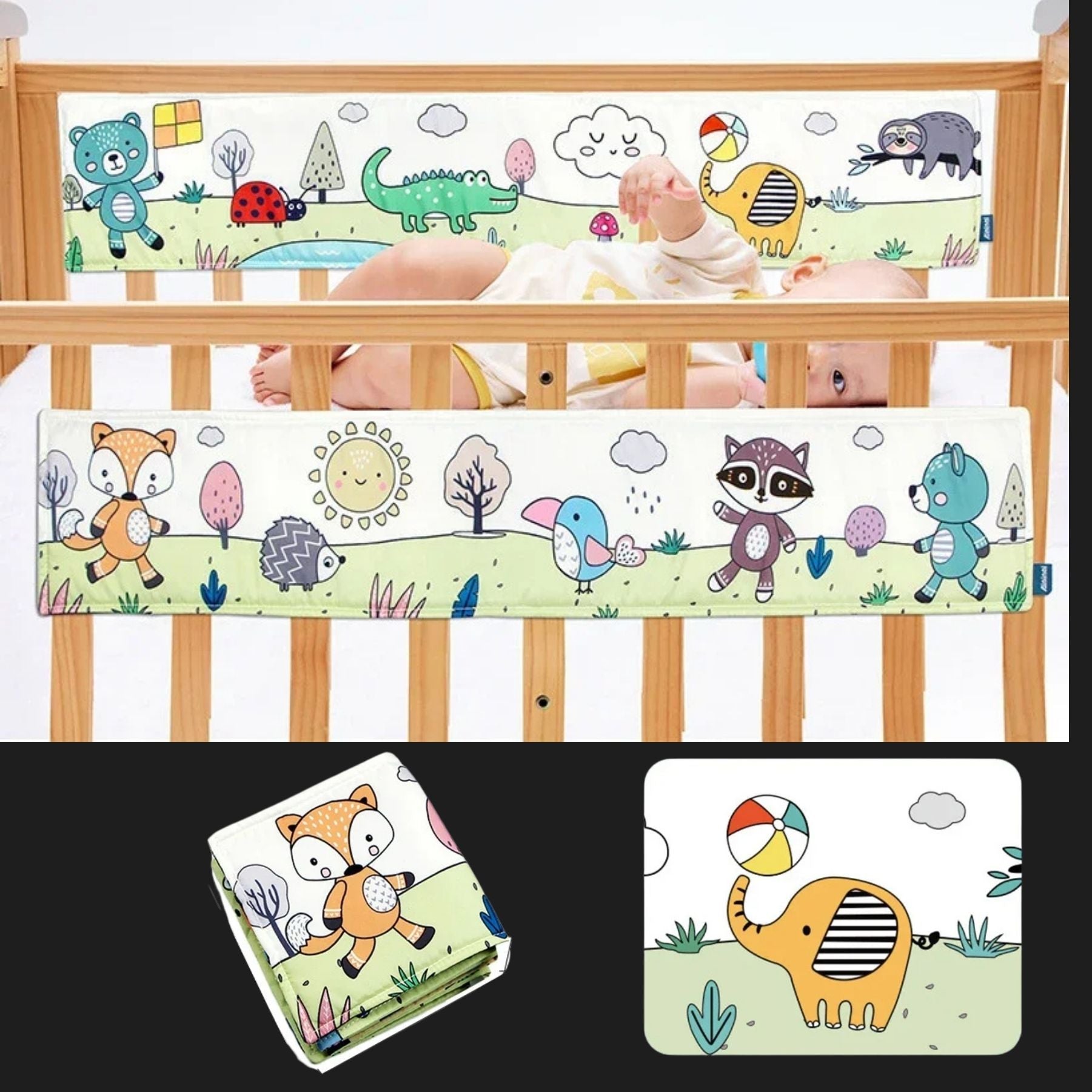 Livre contrasté pour bébé, livre en tissu double face pour bébé, livre d'images souple en tissu, jouet d'apprentissage perceptif sonore avec miroir ONE SIZE Livre contrasté pour bébé, livre en tissu double face pour bébé, livre d'images souple en tissu, jouet d'apprentissage perceptif sonore avec miroir ONE SIZE
