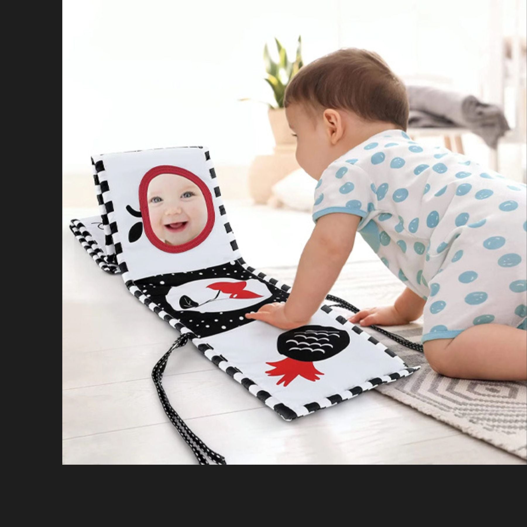 livre noir et blanc pour bébé jouet sensoriel  jouet d éveil 0-14mois