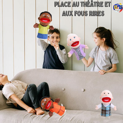 Marionnettes  africaines et caucasiennes🎭 | 🎭Marionnette-Popette™