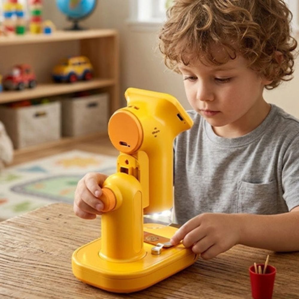 Microscope portable enfant 4 positions, vidéo et photo stable ou de poche