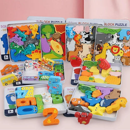 PUZZLE-EN-BOIS-3D-educatif-boite-metal-enfant
