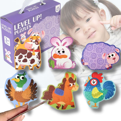 PUZZLE enfant 3 ans bois theme animaux de la ferme 3 ans
