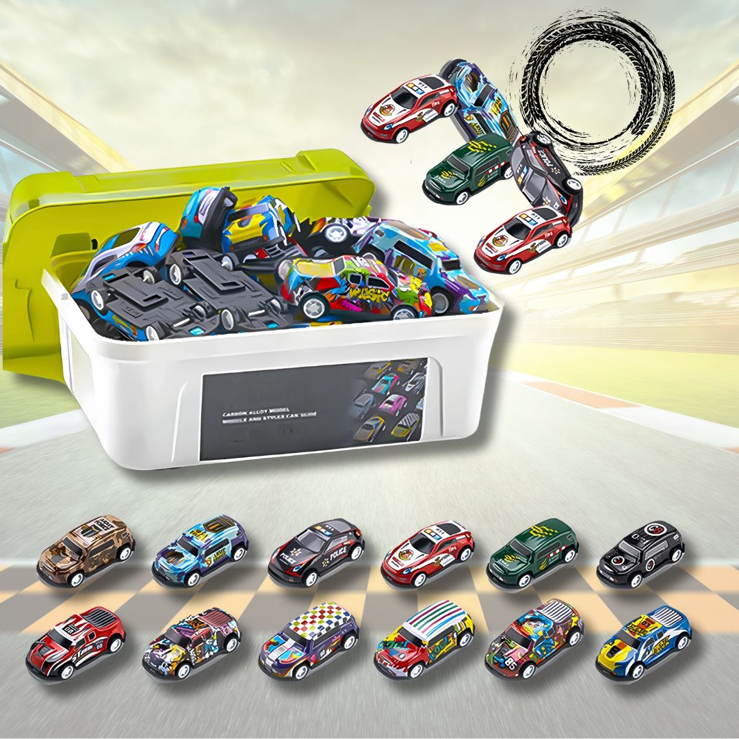 Petites-voitures-jouets-pour-enfant-et-bac-à-sable