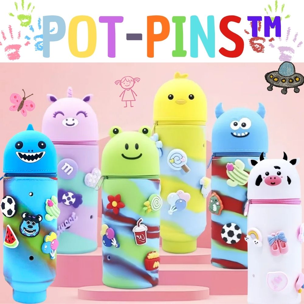 pot à crayon en silicone pop-pin™ de Jeux-Focus  