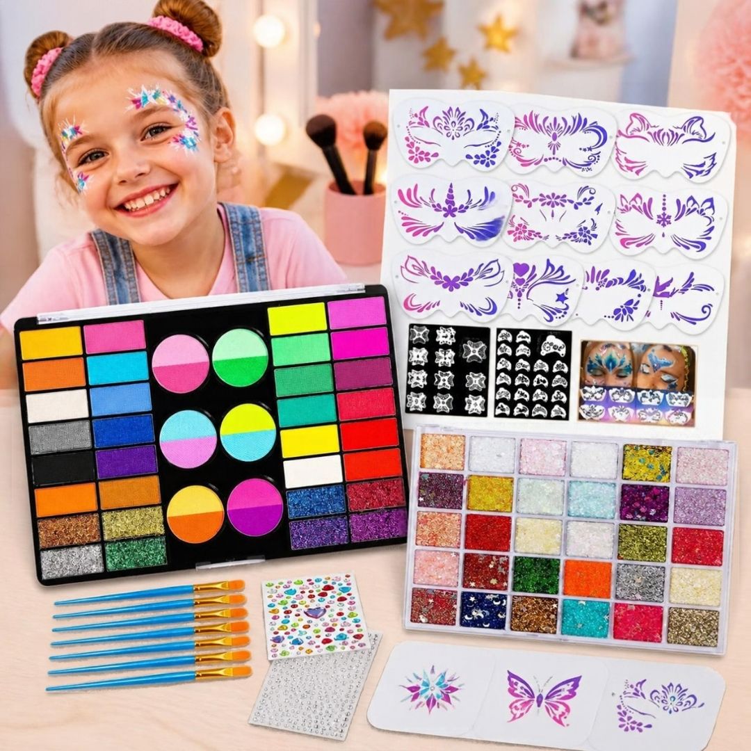 pochoir et maquillage halloween  kit complet
