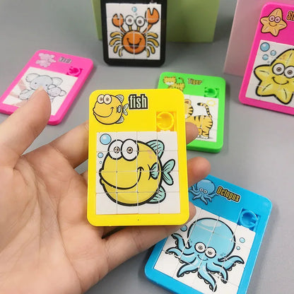 Puzzle coulissant modèle poisson jaune en plastique cadeau surprise enfant fete