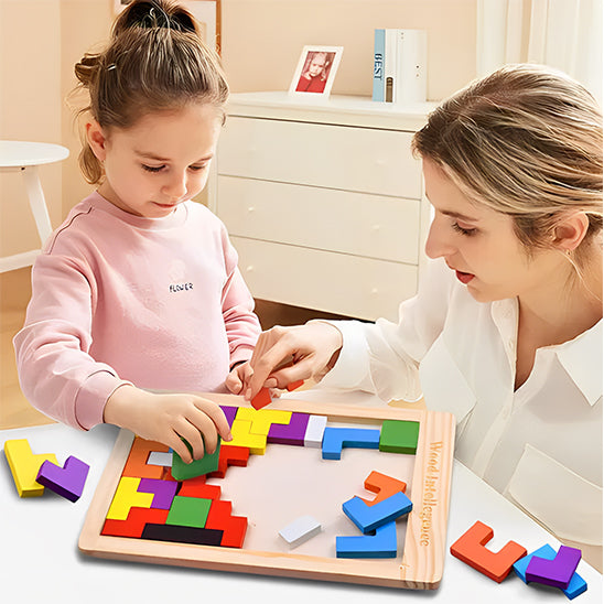 Puzzle de jeux jouer avec ce Puzzle bois aux couleurs vives pause calme et zen méditation