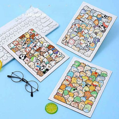 trois puzzle enfant 5 ans modèle chat, chien et ourson 50 pièces mystères cachées en bois solide