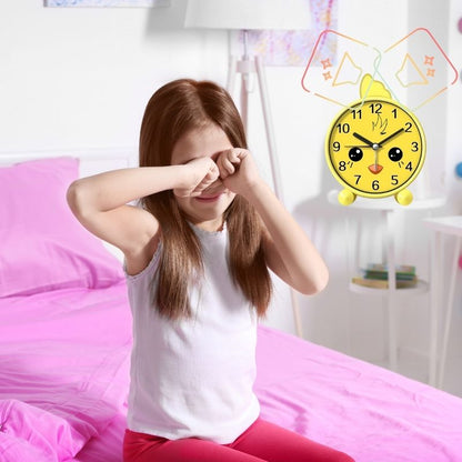 RÉVEIL- AMUSANT-LUDIQUE-poussin-jaune-réveil-enfant-matin