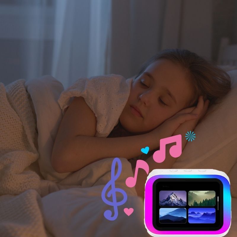 Reveil connecté veilleuse musicale météo date heure enfant