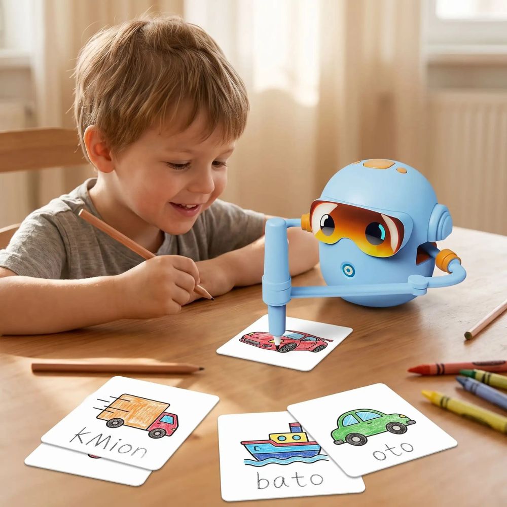 robot dessin et l'écriture spontannée  activité écriture pour enfant 5 ans activité calme et autonome