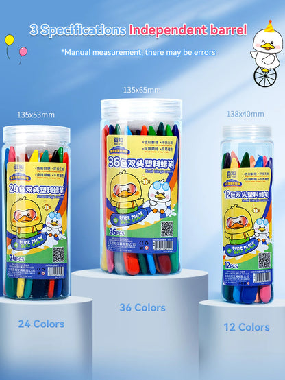 CRAYON DE COULEUR GRAS| Crayons de cire Triangulaire Effaçables:  Bec de Canard™