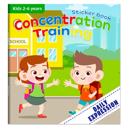Montessori Toys Cartoon Sticker Books Focus on Potential Development Education Sticker Toys for Children 3-6Y