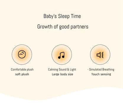 Breathing Soothing Plush Toy Glowing Light Soft Cute Stuffed Bear Bunny Plush Doll For Nap Nighttime Bedside Relaxation
