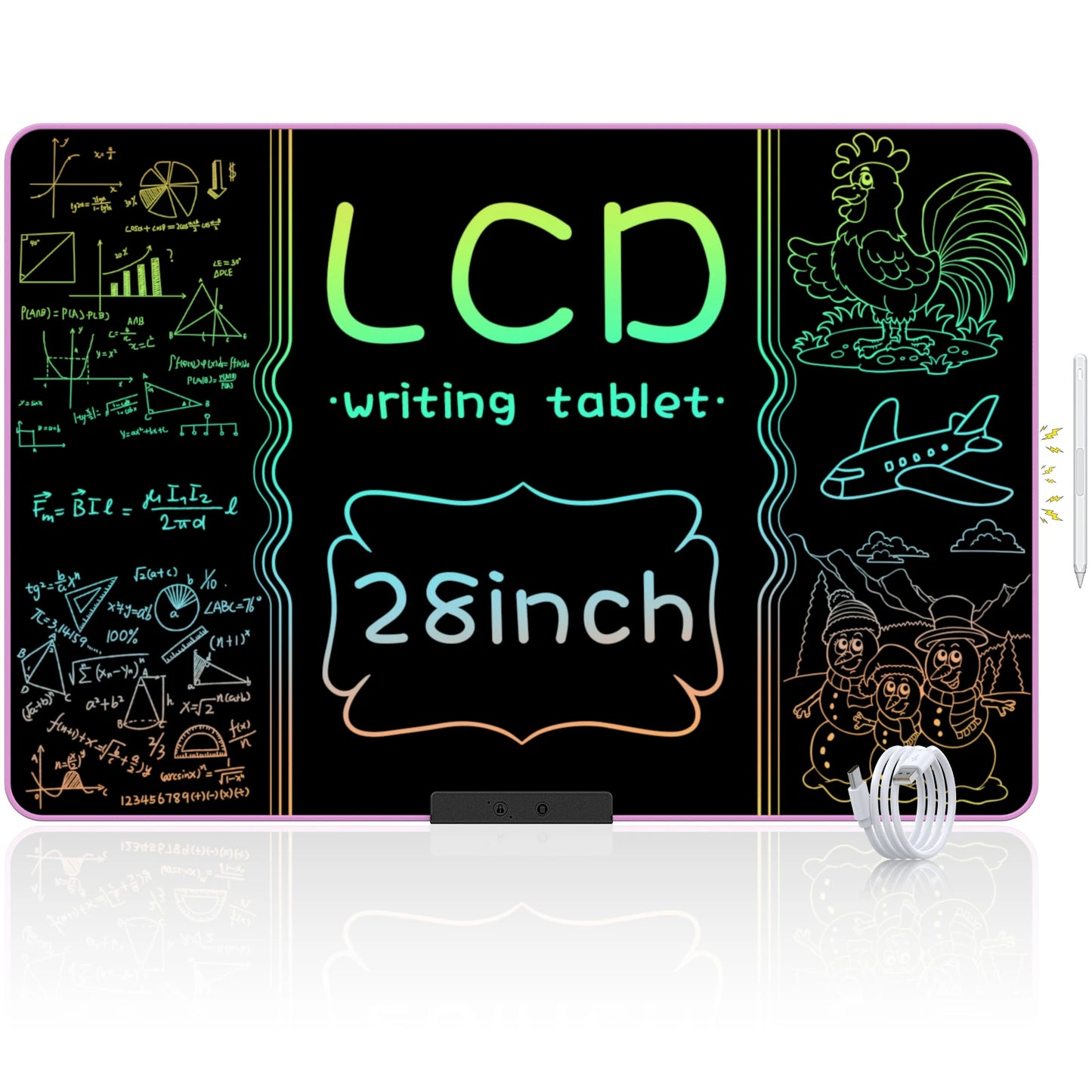32/28/20/16 Inch Electronic Drawing Board USB Rechargeable LCD Writing Tablet Drawing Painting Educational Learning Toy for Kids