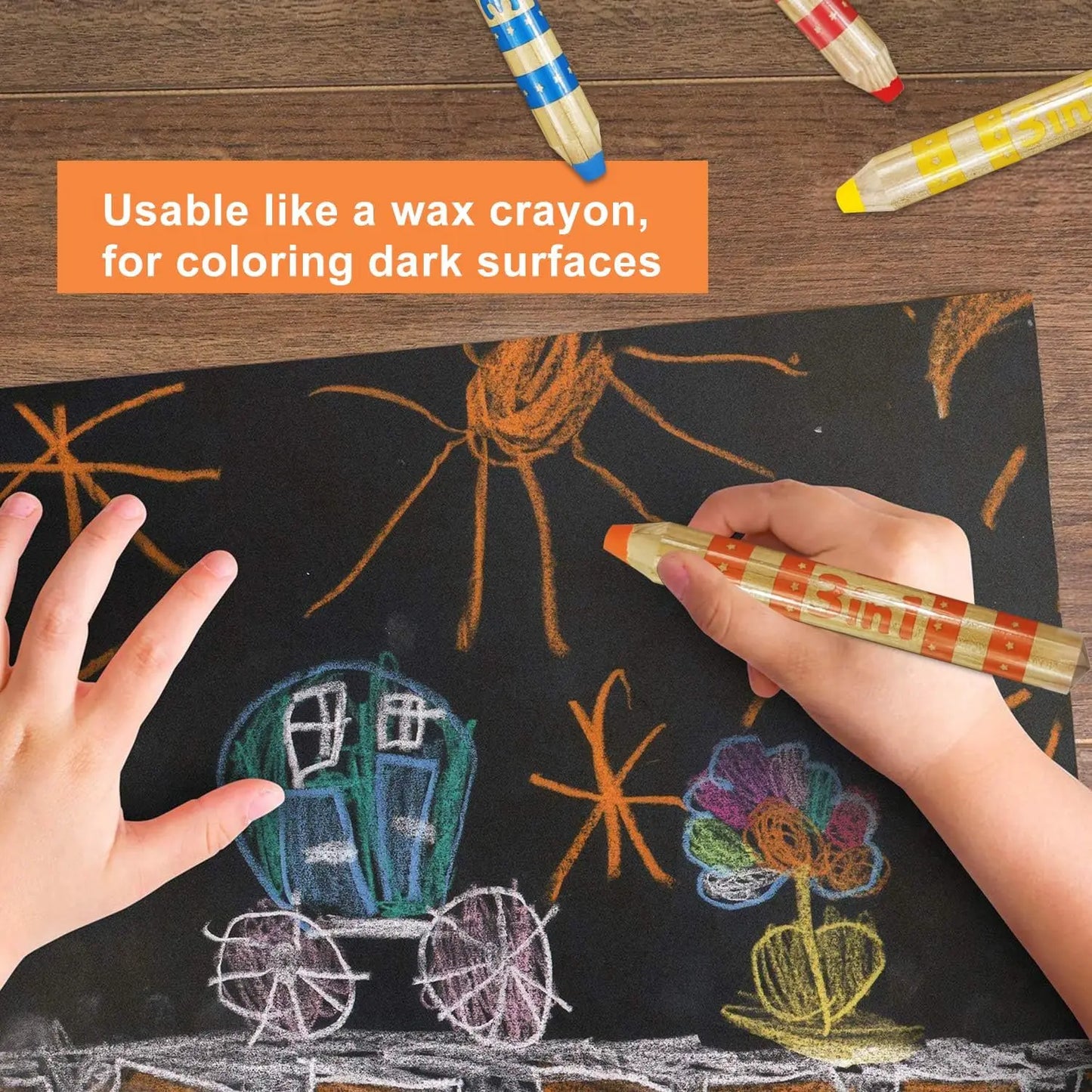 CRAYON DE COULEUR AQUARELLABLE | 3-en-1 enfants les Gribouilli™