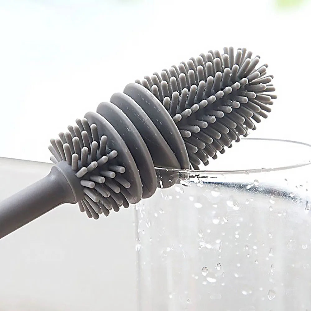 Brosse à bouteilles en Silicone,ou Brosse amovible votre choix