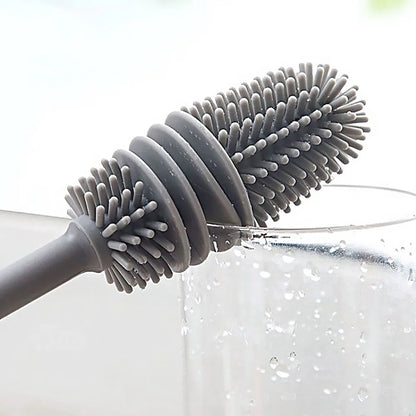 Brosse à bouteilles en Silicone,ou Brosse amovible votre choix