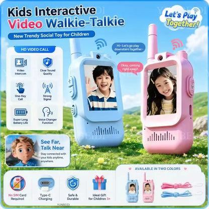TALKIE WALKIE ENFANT| Radio vidéo bidirectionnelle face à face™-3 à 12 ans