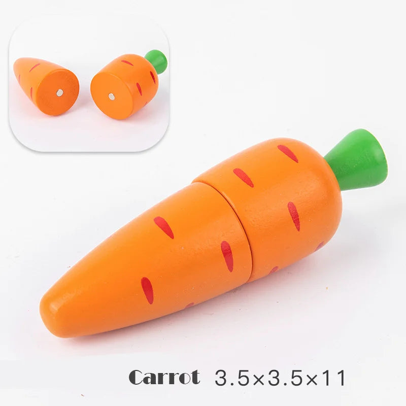 Dinette Enfant - CUISINE  en BOIS| LÉGUMES MAGNÉTIQUE à découper( vendu à l'unité)