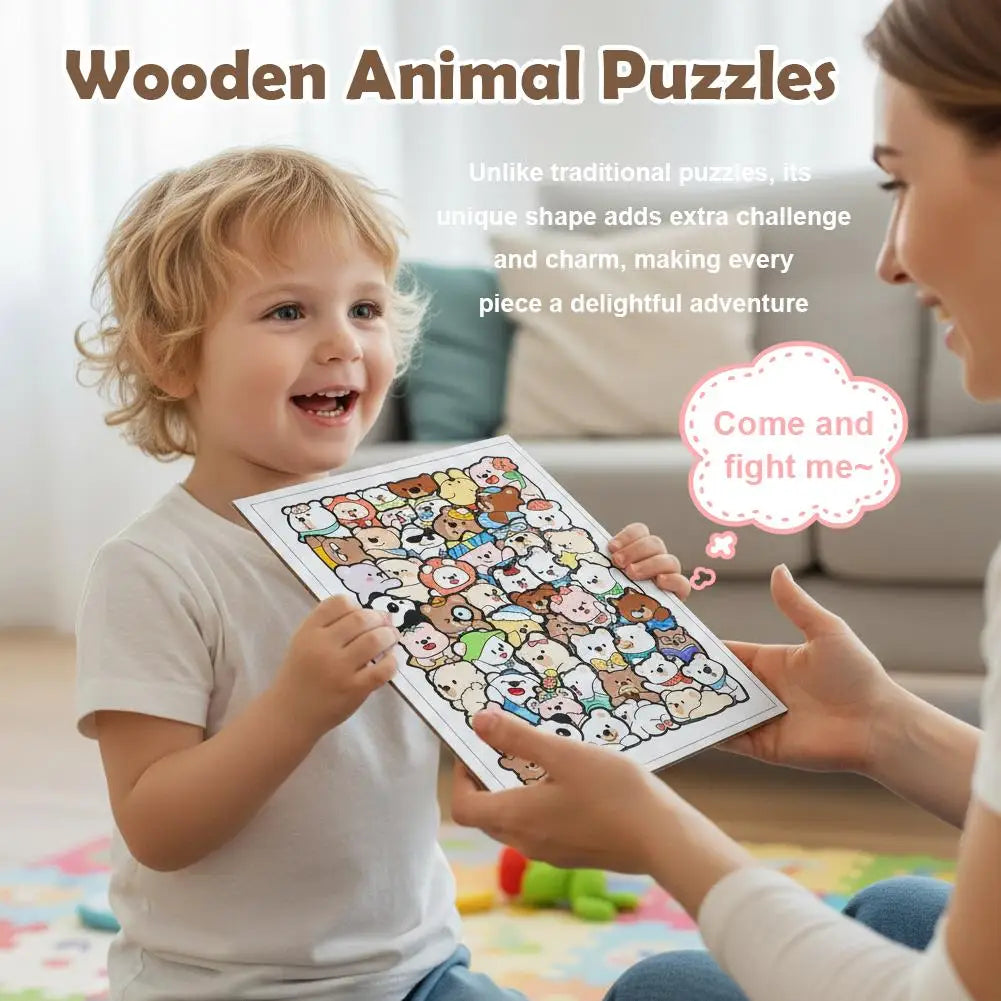 PUZZLE ENFANT 5 ANS | Puzzle 50 pièces animaux cachés MYSTÈREPuzzle™