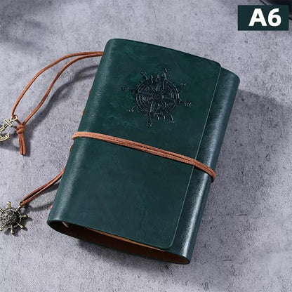 Retro Notebook Traveler Diary Leather Soft Cover Small Size 13x9cm Replaceable Kraft Paper Inner Notebooks & Notepads