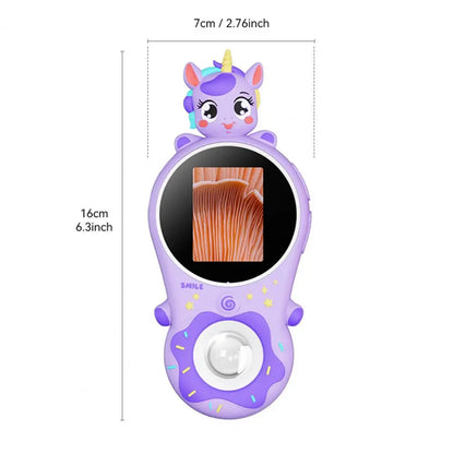 Kids Digital Microscope 200X Mini Portable Pocket Microscope Camera with 2-Inch IPS Screen Built-in 8 LEDs Magnifying Glass Toy