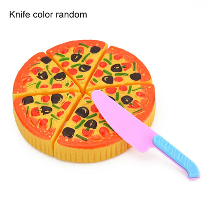 Aliments plastiques:Gâteau anniversaire à décorer ou Pizza et couteau
