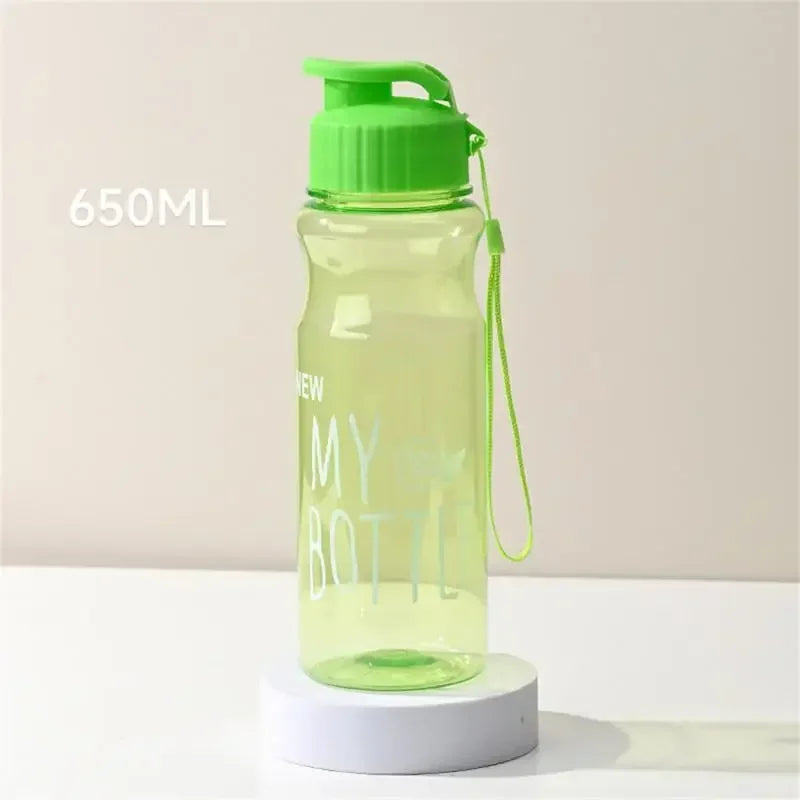 Bouteille d'eau en plastique- Transparente MULTICOLORE,Sport,  pour l'extérieur, 550ml, cadeau