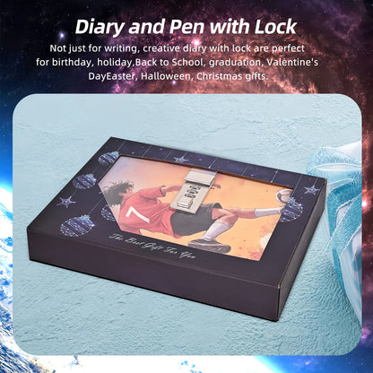Diary With Lock for Kids,Journal for Boys With Lock and Key,Notebook With Lock for Teens Writing