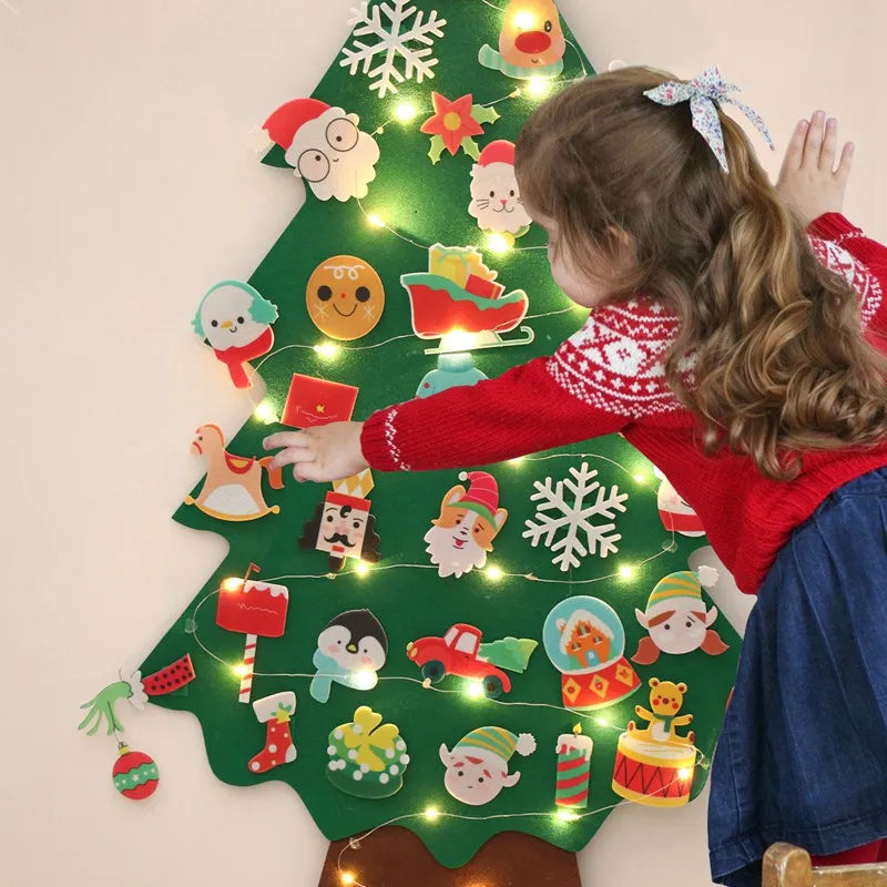 Arbre de Noël en feutrine pour bricolage enfant et décoration de noël pour la maison🎄