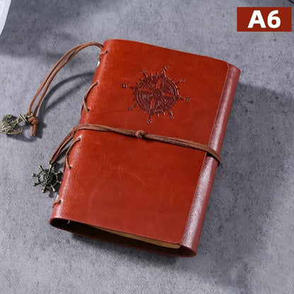 Retro Notebook Traveler Diary Leather Soft Cover Small Size 13x9cm Replaceable Kraft Paper Inner Notebooks & Notepads