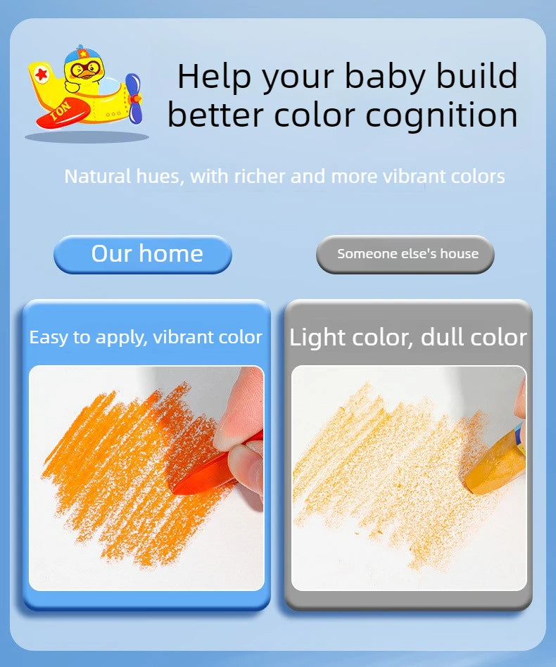 12-36 Color Kawaii Double-headed Triangle Crayon Children's Oil Painting Sticks Safe and Harmless Early Art Educational Supplies