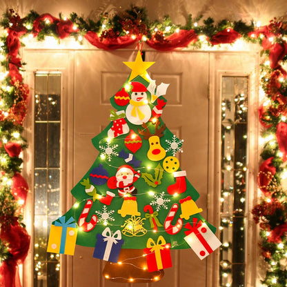 Arbre de Noël en feutrine pour bricolage enfant et décoration de noël pour la maison🎄