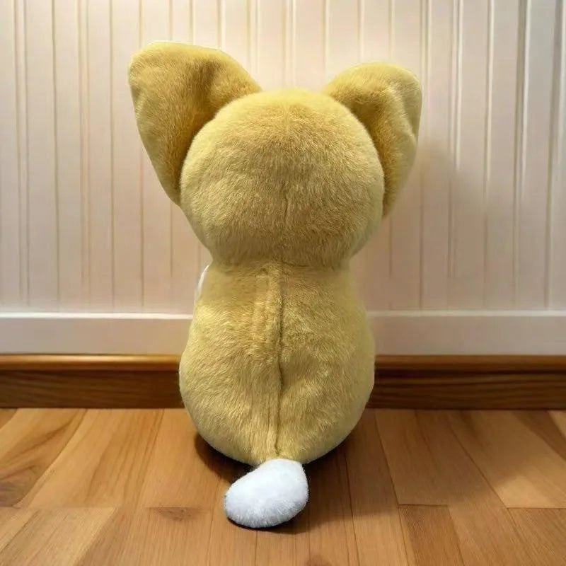 New product, four-speed adjustable pat ears, cute plush doll, dog will breathe, glow, sound, soothe, accompany and sleep, gift