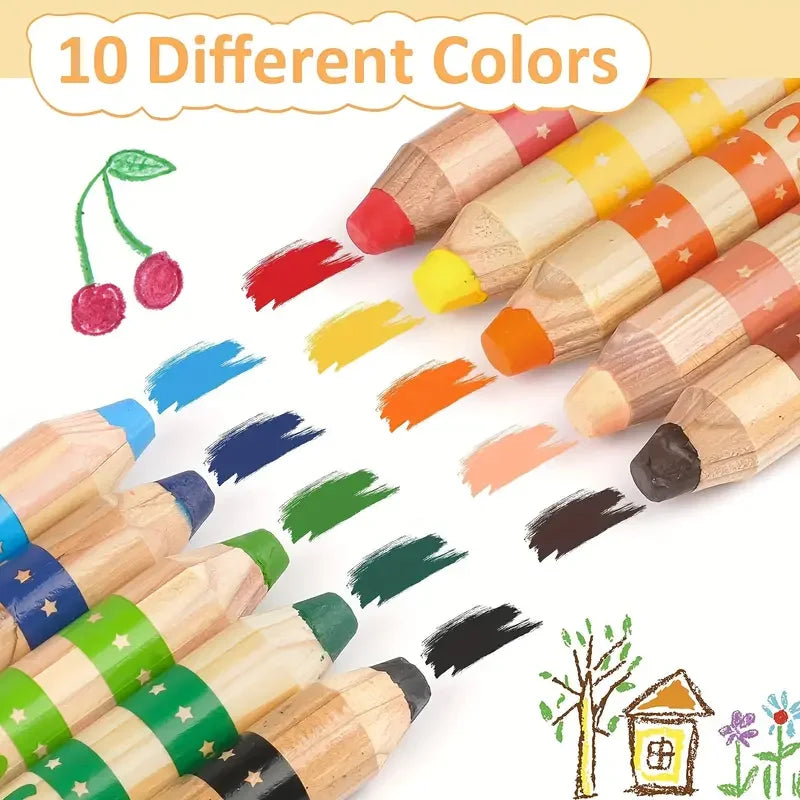 CRAYON DE COULEUR AQUARELLABLE | 3-en-1 enfants les Gribouilli™