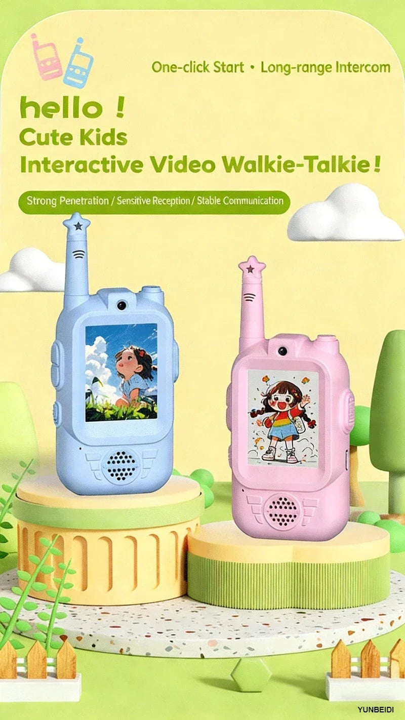 TALKIE WALKIE ENFANT| Radio vidéo bidirectionnelle face à face™-3 à 12 ans