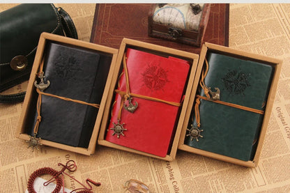 Retro Notebook Traveler Diary Leather Soft Cover Small Size 13x9cm Replaceable Kraft Paper Inner Notebooks & Notepads