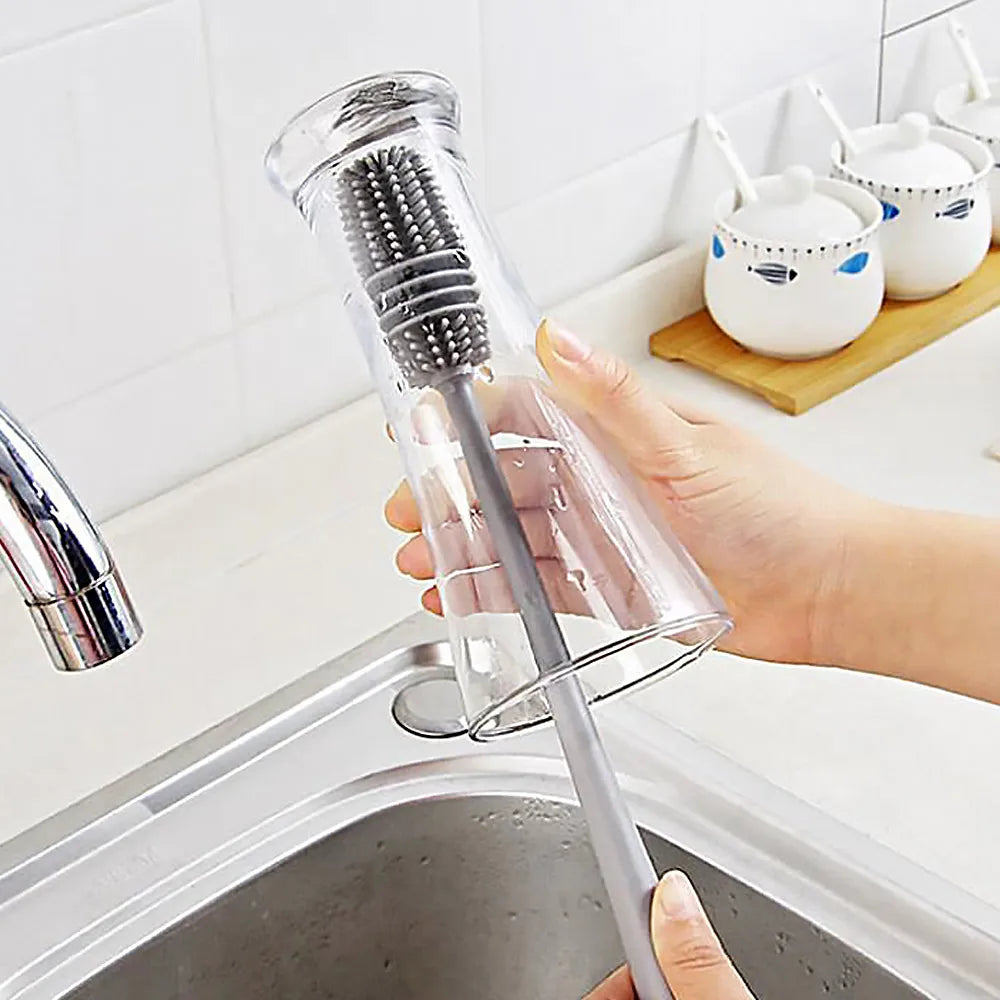 Brosse à bouteilles en Silicone,ou Brosse amovible votre choix