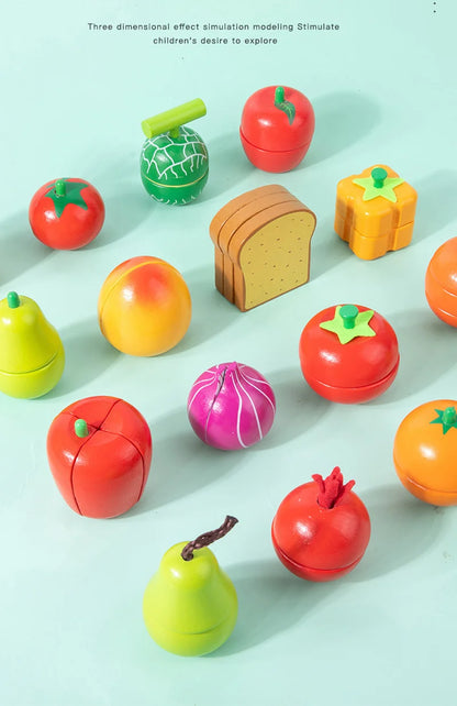 Dinette Enfant - CUISINE  en BOIS| LÉGUMES MAGNÉTIQUE à découper( vendu à l'unité)