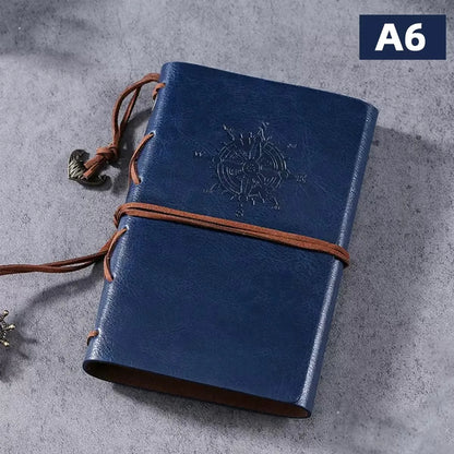 Retro Notebook Traveler Diary Leather Soft Cover Small Size 13x9cm Replaceable Kraft Paper Inner Notebooks & Notepads