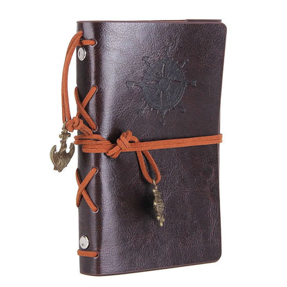 Retro Notebook Traveler Diary Leather Soft Cover Small Size 13x9cm Replaceable Kraft Paper Inner Notebooks & Notepads